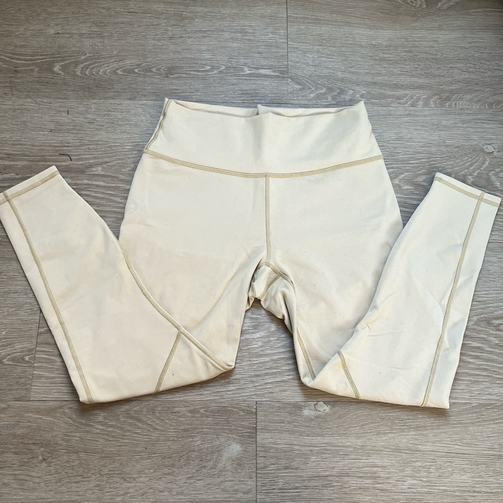 Fabletics Yellow/Cream High-Waisted Leggings